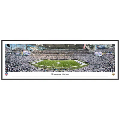 Minnesota Vikings 13.75'' x 40.25'' Whiteout Game Standard Frame Panoramic