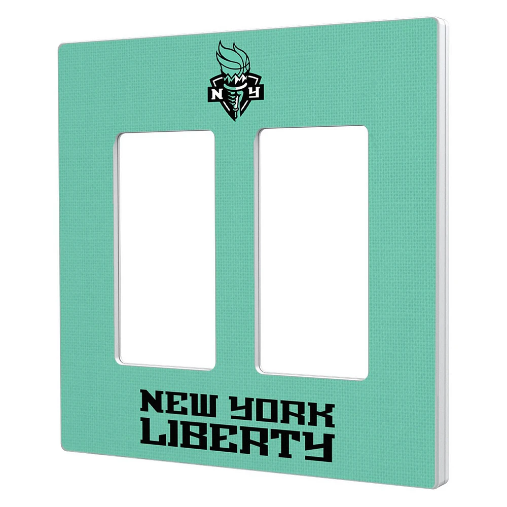 New York Liberty Solid Design Double Rocker Light Switch Plate
