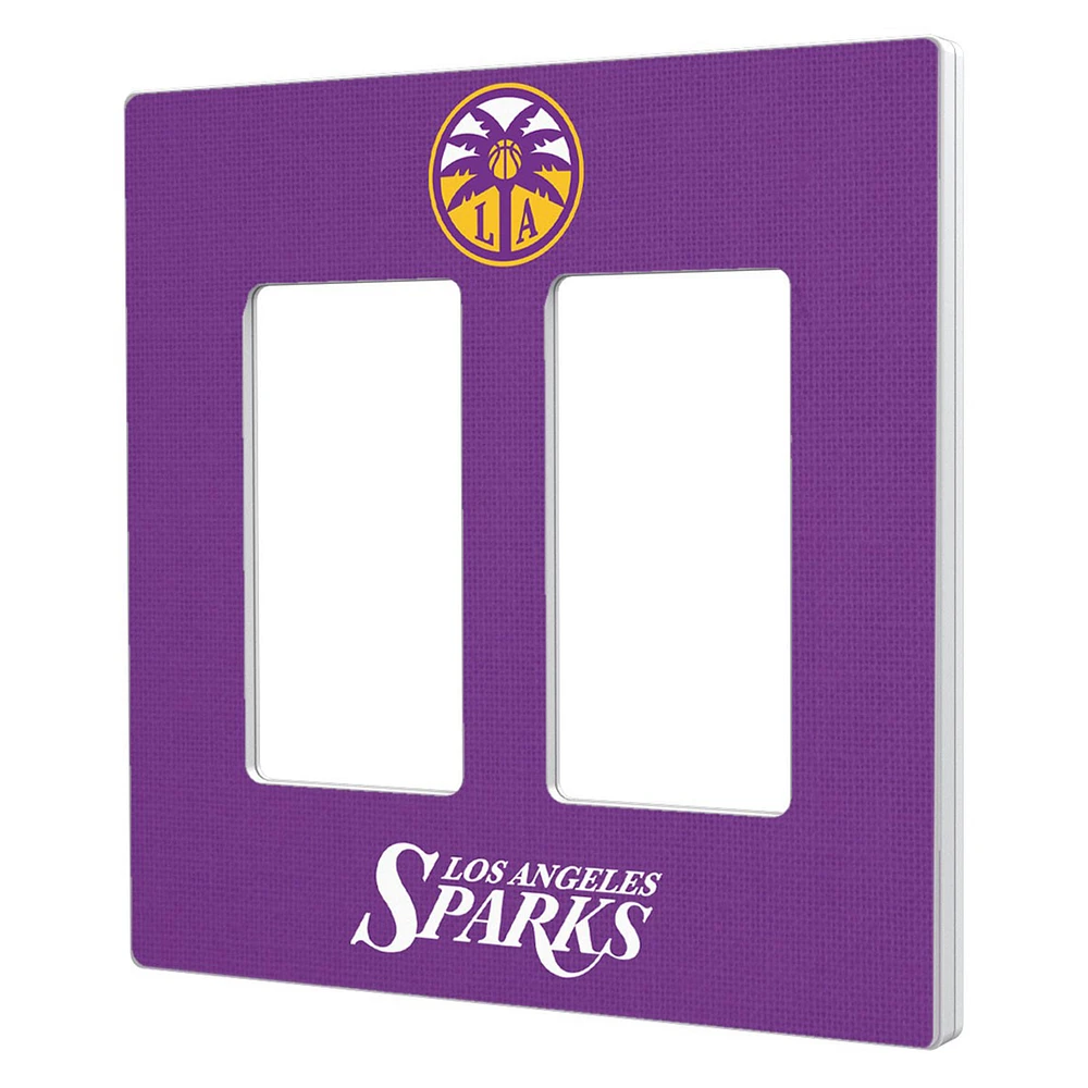 Los Angeles Sparks Solid Design Double Rocker Light Switch Plate