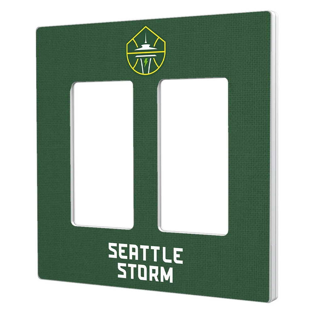 Seattle Storm Solid Design Double Rocker Light Switch Plate