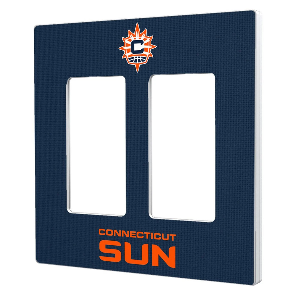 Connecticut Sun Solid Design Double Rocker Light Switch Plate