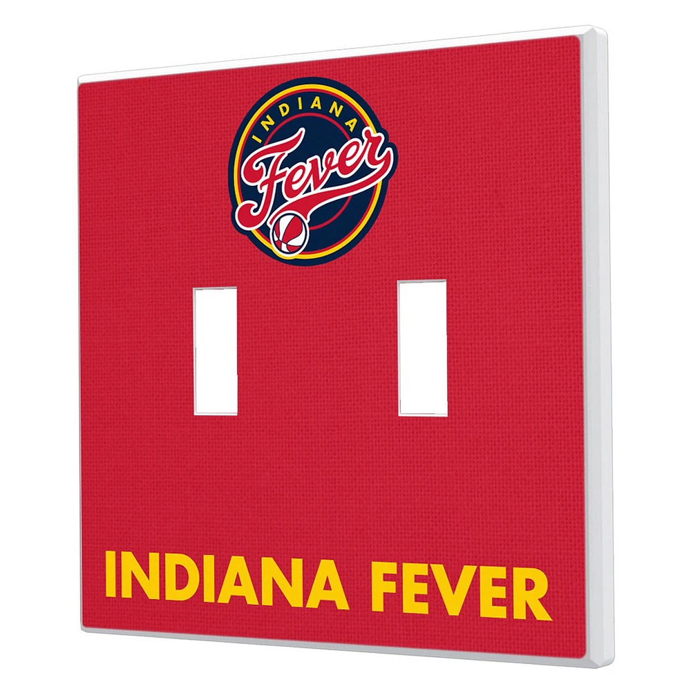 Indiana Fever Solid Design Double Toggle Light Switch Plate