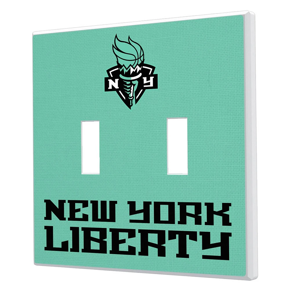 New York Liberty Solid Design Double Toggle Light Switch Plate