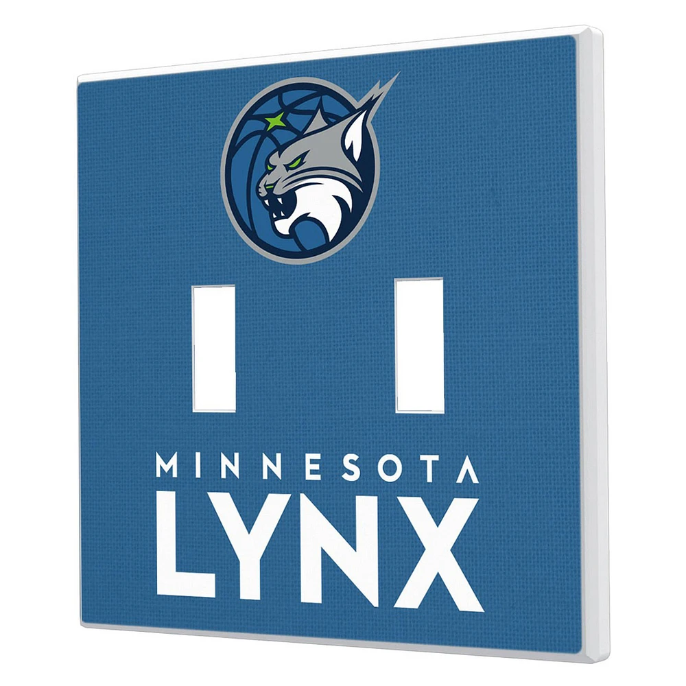 Minnesota Lynx Solid Design Double Toggle Light Switch Plate