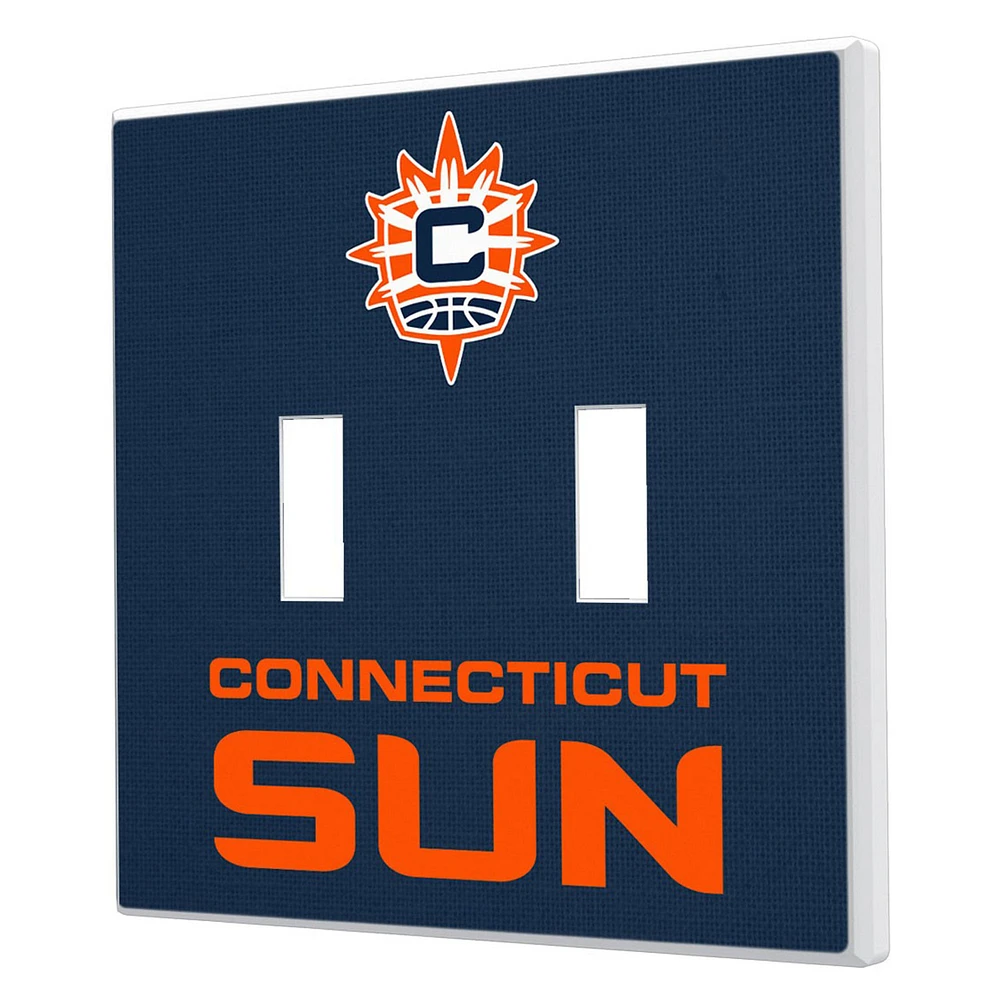 Connecticut Sun Solid Design Double Toggle Light Switch Plate