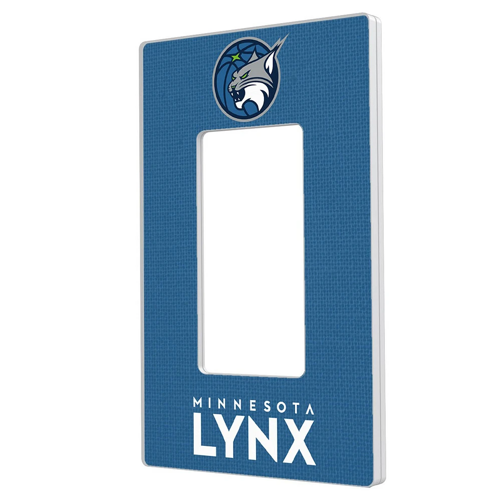 Minnesota Lynx Solid Design Single Rocker Light Switch Plate