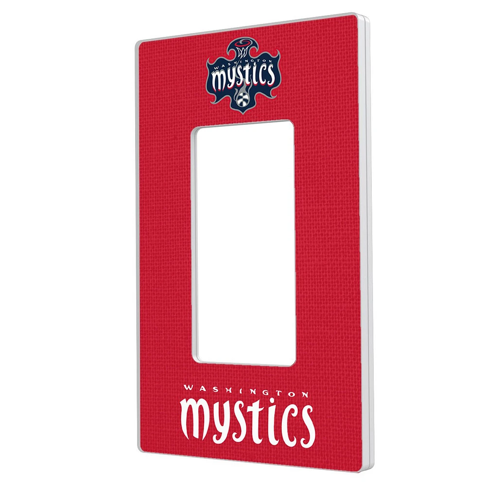 Washington Mystics Solid Design Single Rocker Light Switch Plate
