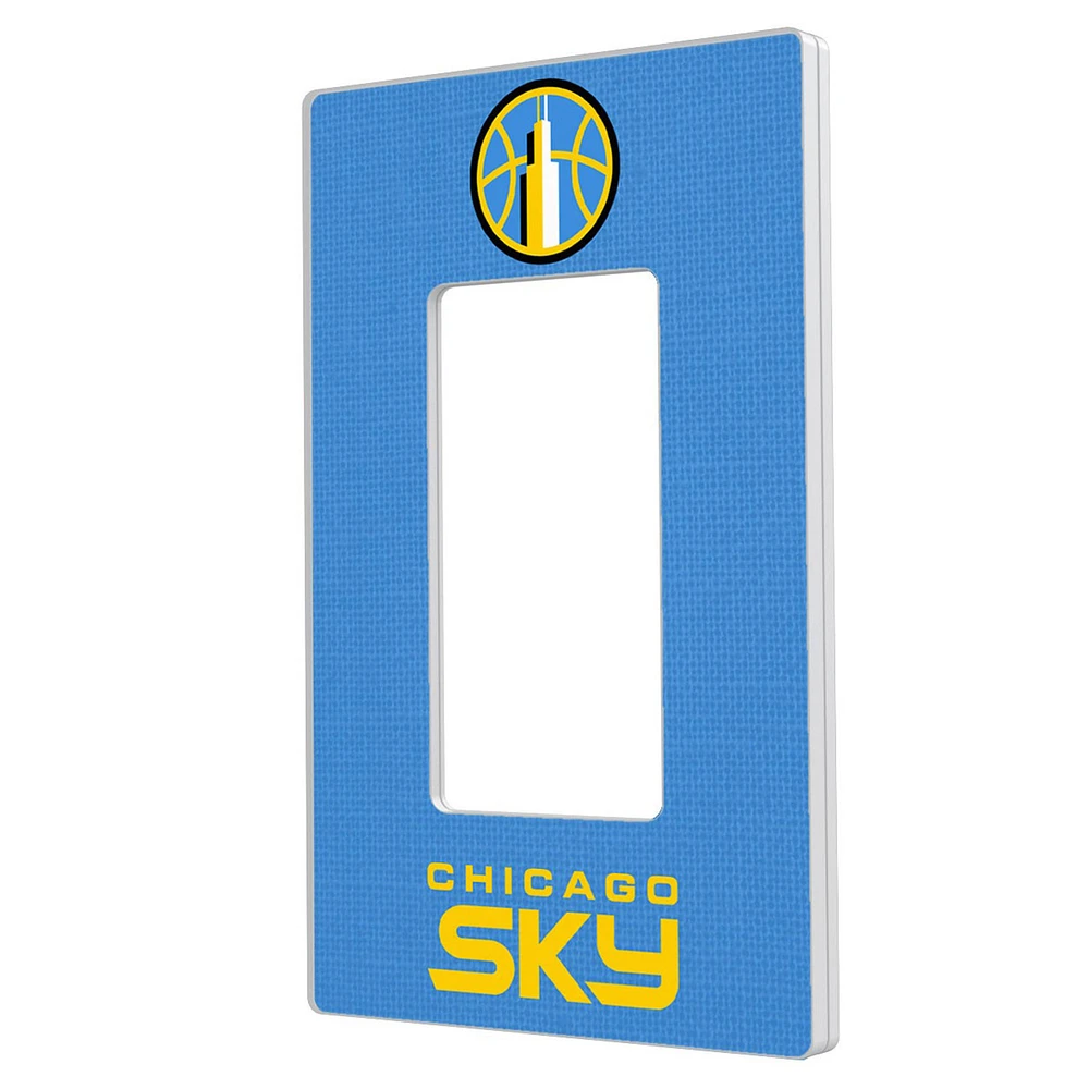 Chicago Sky Solid Design Single Rocker Light Switch Plate