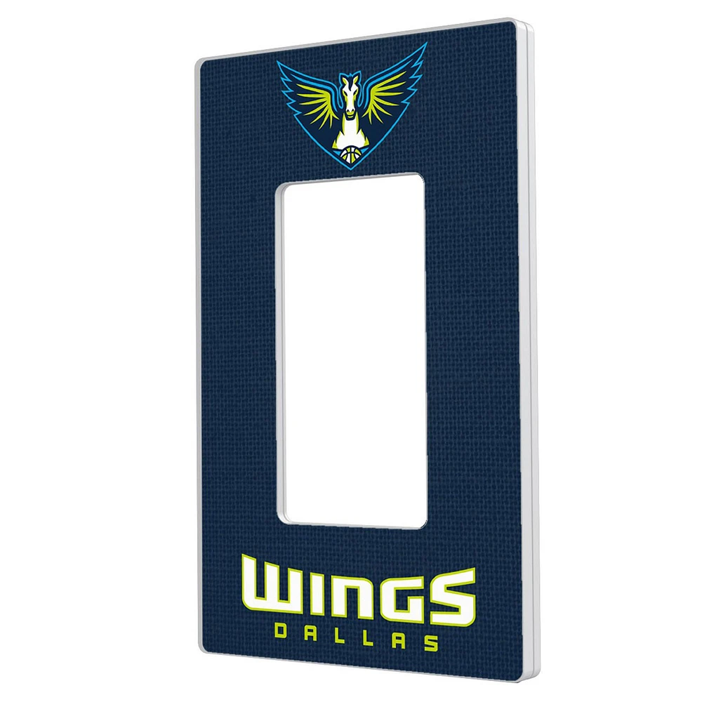 Dallas Wings Solid Design Single Rocker Light Switch Plate