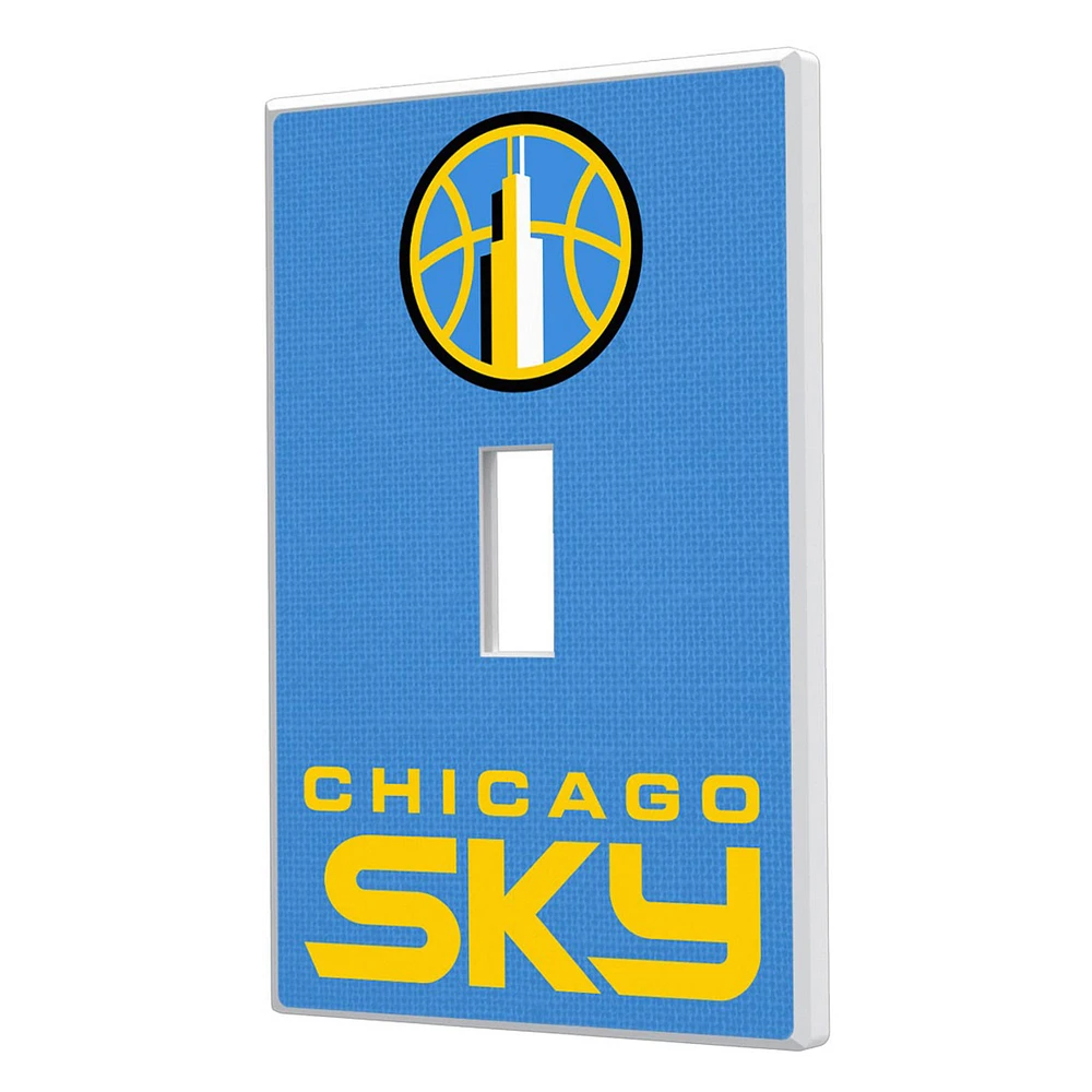 Chicago Sky Solid Design Single Toggle Light Switch Plate