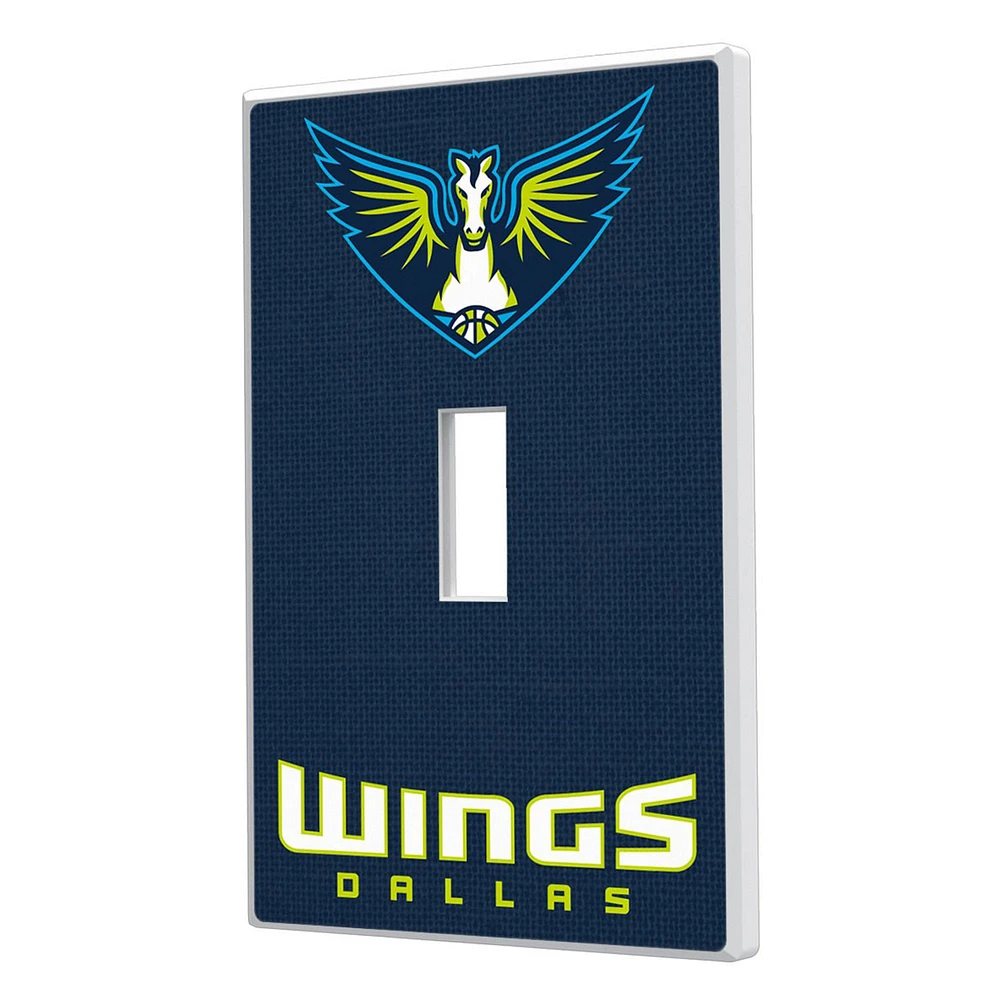 Dallas Wings Solid Design Single Toggle Light Switch Plate