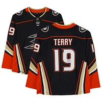 Troy Terry Anaheim Ducks Autographed Fanatics Black Breakaway Jersey