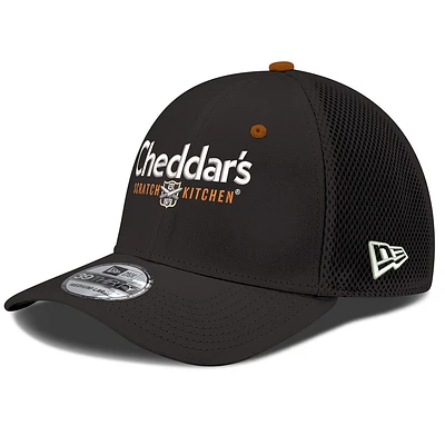 Men's New Era Black Kyle Busch 39THIRTY Cheddar's NEO Flex Hat