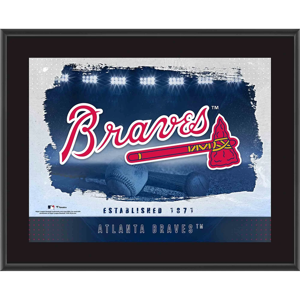 Atlanta Braves Framed 10.5" x 13" Sublimated Horizontal Team Logo Plaque