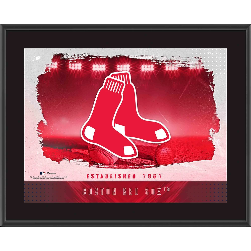 Boston Red Sox Framed 10.5" x 13" Sublimated Horizontal Team Logo Plaque