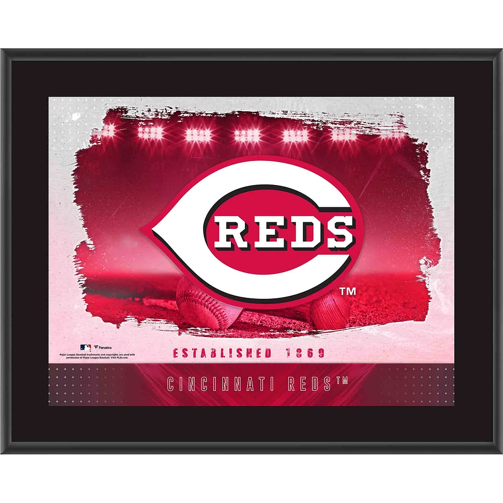 Cincinnati Reds Framed 10.5" x 13" Sublimated Horizontal Team Logo Plaque