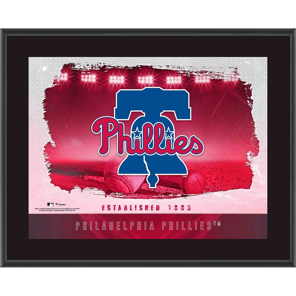 Philadelphia Phillies Framed 10.5" x 13" Sublimated Horizontal Team Logo Plaque
