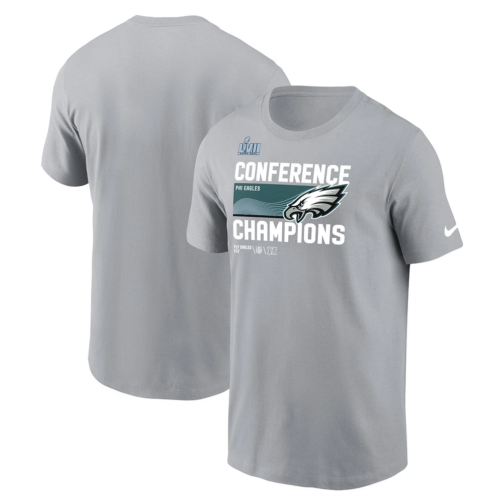 Preschool Nike Gray Philadelphia Eagles 2022 NFC Champions Locker Room Trophy Collection T-Shirt