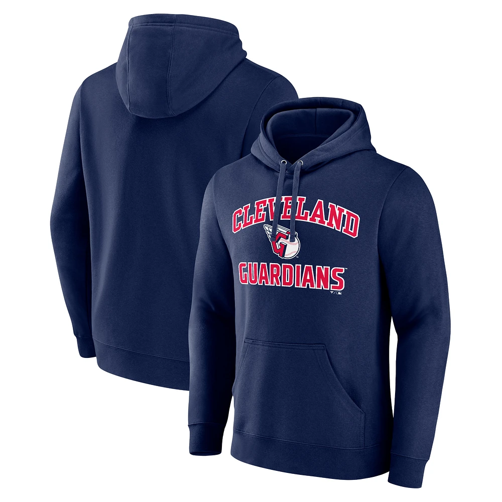 Men's Navy Cleveland Guardians Heart & Soul Pullover Hoodie