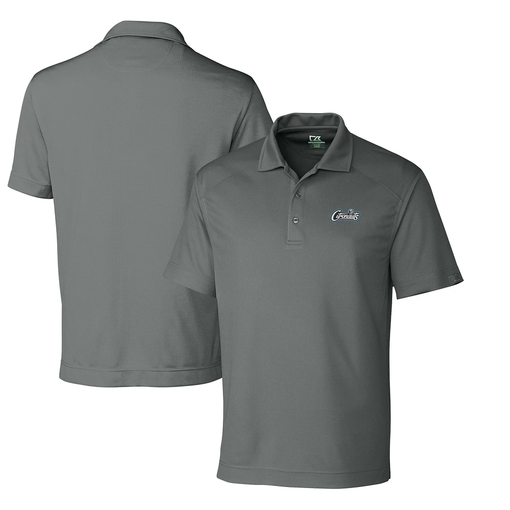 Men's Cutter & Buck Steel UCF Knights Citronaut DryTec Genre Textured Solid Polo