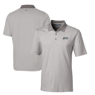 Men's Cutter & Buck Gray UCF Knights Citronaut Forge Tonal Stripe Stretch Polo