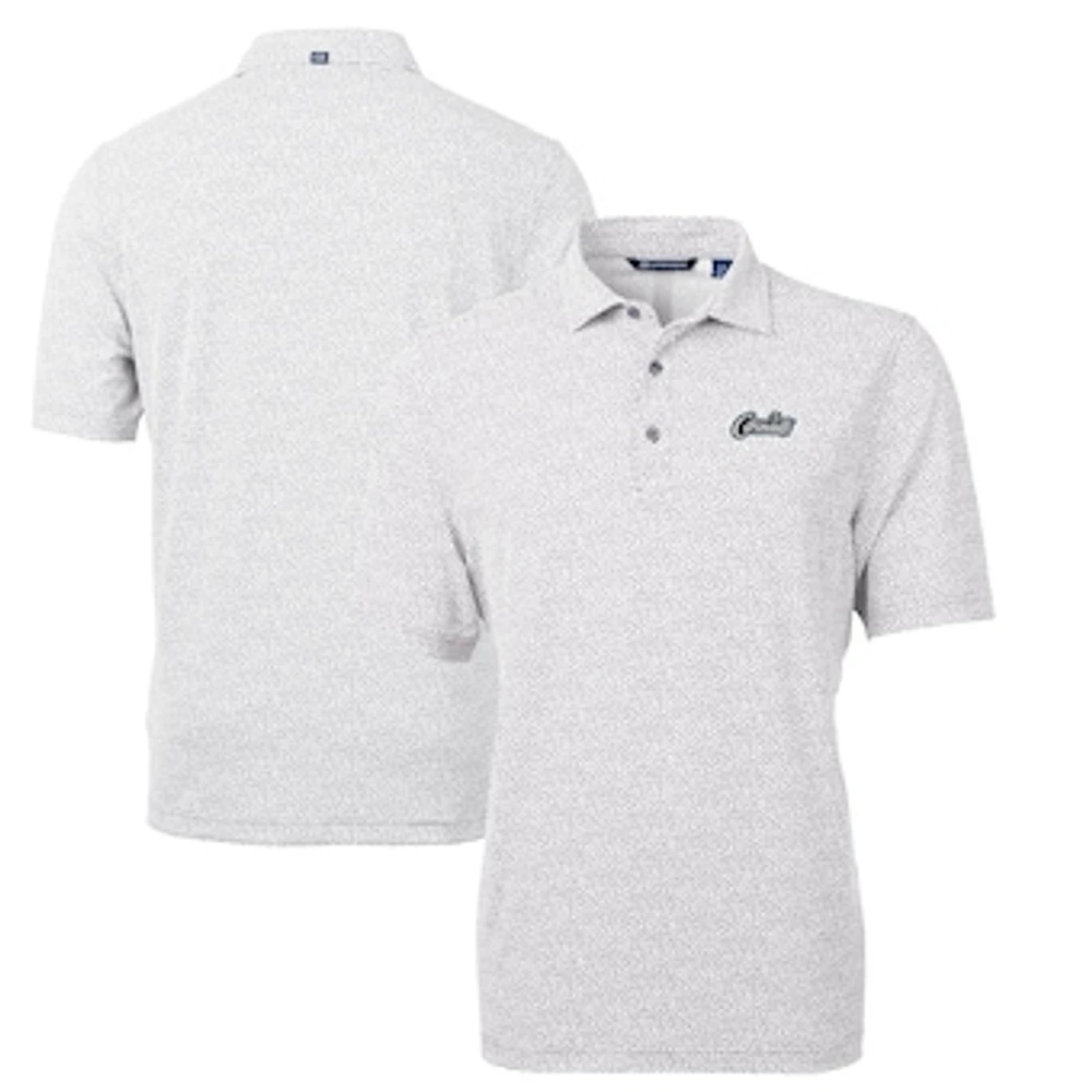 Men's Cutter & Buck Gray UCF Knights Citronaut Virtue Eco Pique Botanical Print Recycled Polo