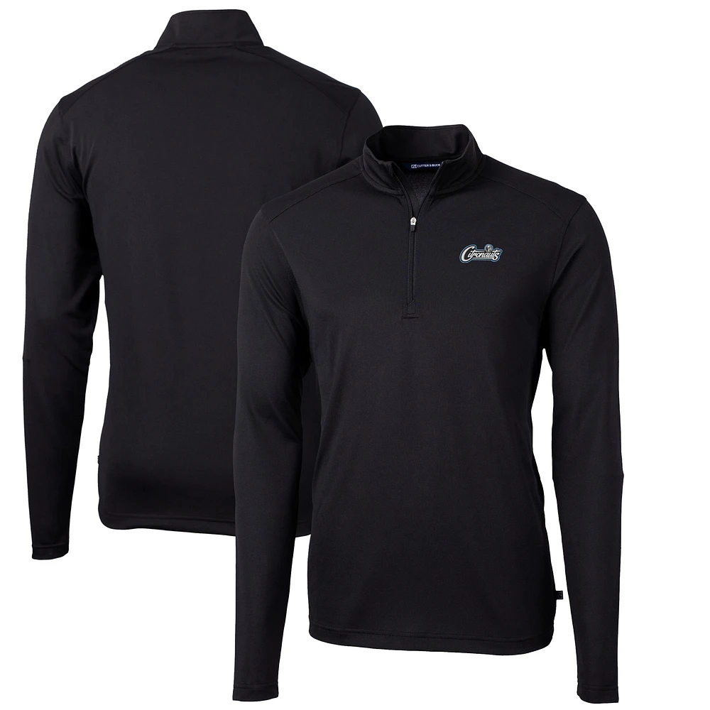 Men's Cutter & Buck UCF Knights Citronaut Adapt Eco Pique Recycled Quarter-Zip Pullover Top