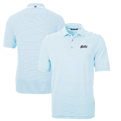 Men's Cutter & Buck Light Blue UCF Knights Citronaut Virtue Eco Pique Stripe Recycled Polo