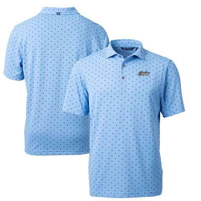 Men's Cutter & Buck Light Blue UCF Knights Citronaut Virtue Eco Pique Tile Print Recycled Polo