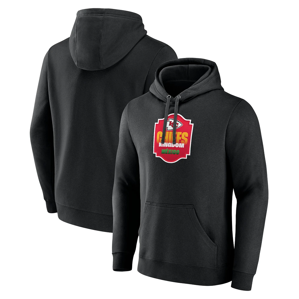 Men's Black Kansas City Chiefs Kingdom Mexico Pullover Hoodie