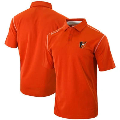 Men's Columbia Orange Baltimore Orioles Omni-Wick Shotgun Polo