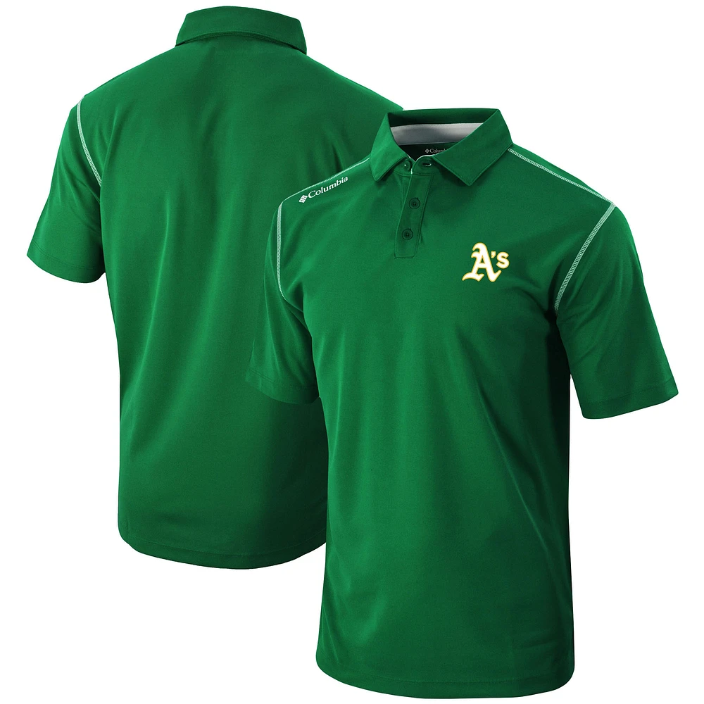 Men's Columbia Green Athletics Omni-Wick Shotgun Polo