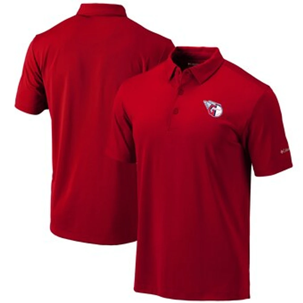 Men's Columbia Red Cleveland Guardians Omni-Wick Drive Polo