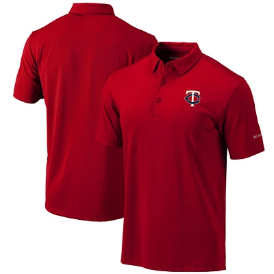 Men's Columbia Red Minnesota Twins Omni-Wick Drive Polo
