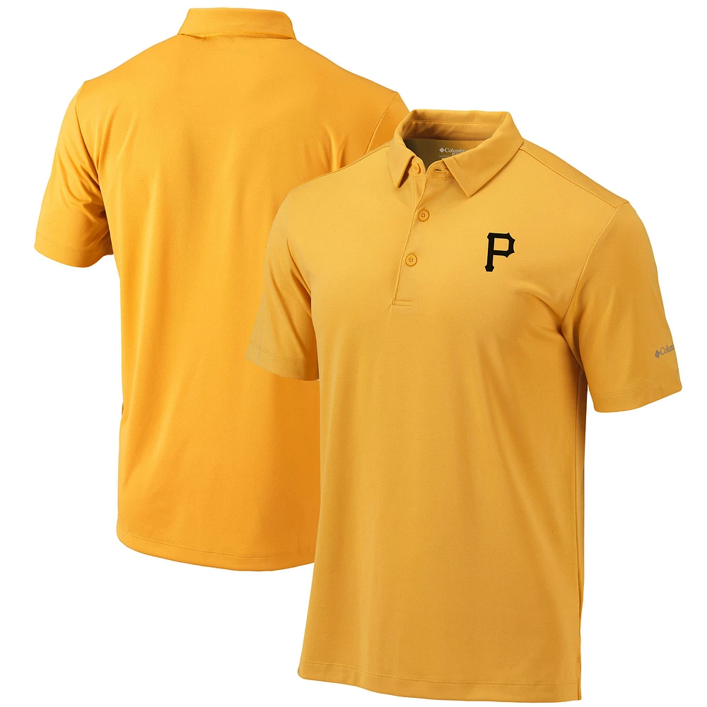 Men's Columbia Gold Pittsburgh Pirates Omni-Wick Drive Polo