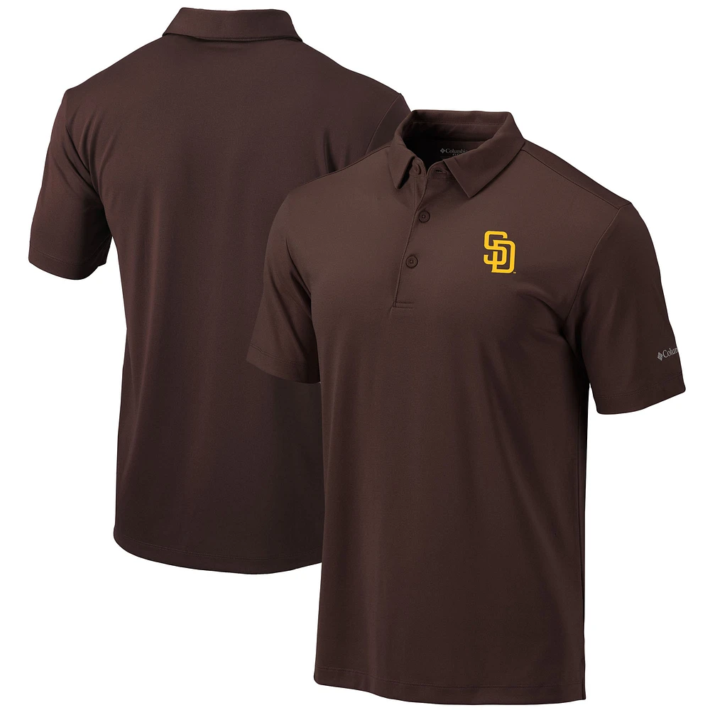 Men's Columbia Brown San Diego Padres Omni-Wick Drive Polo