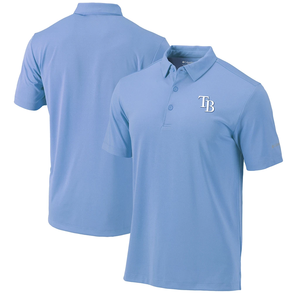 Men's Columbia Light Blue Tampa Bay Rays Omni-Wick Drive Polo