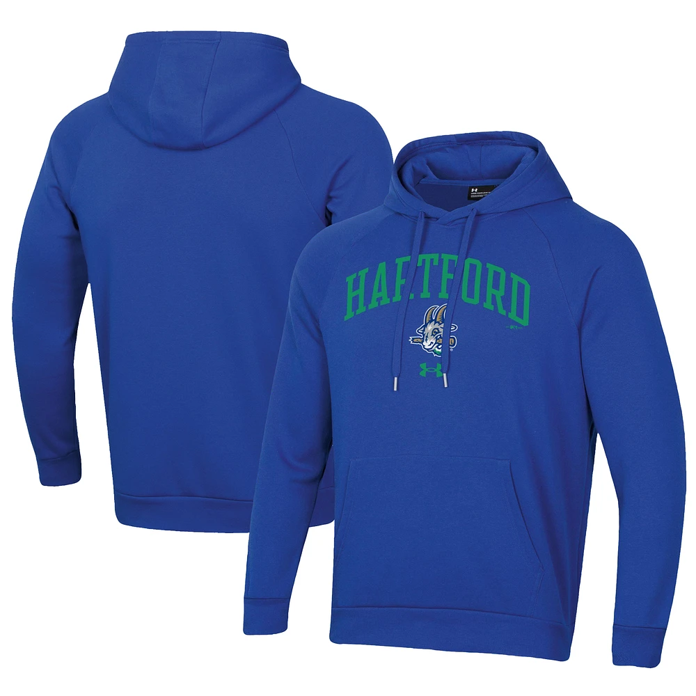 Men's Under Armour Royal Hartford Yard Goats All Day Fleece Pullover Hoodie
