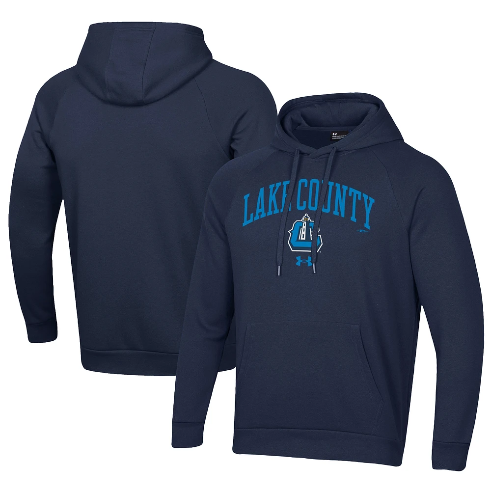 Men's Under Armour Navy Lake County Captains All Day Fleece Pullover Hoodie