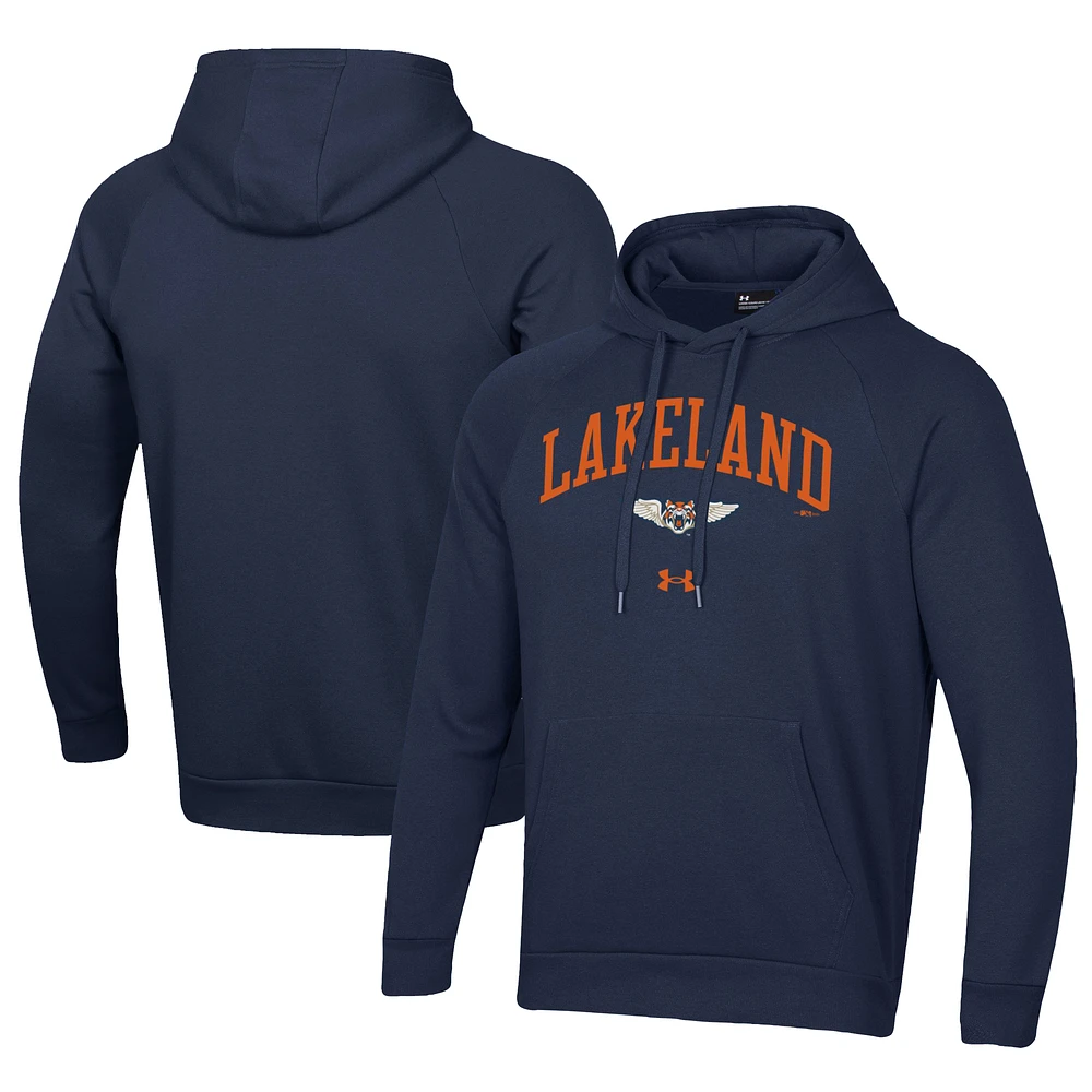 Men's Under Armour Navy Lakeland Flying Tigers All Day Fleece Pullover Hoodie