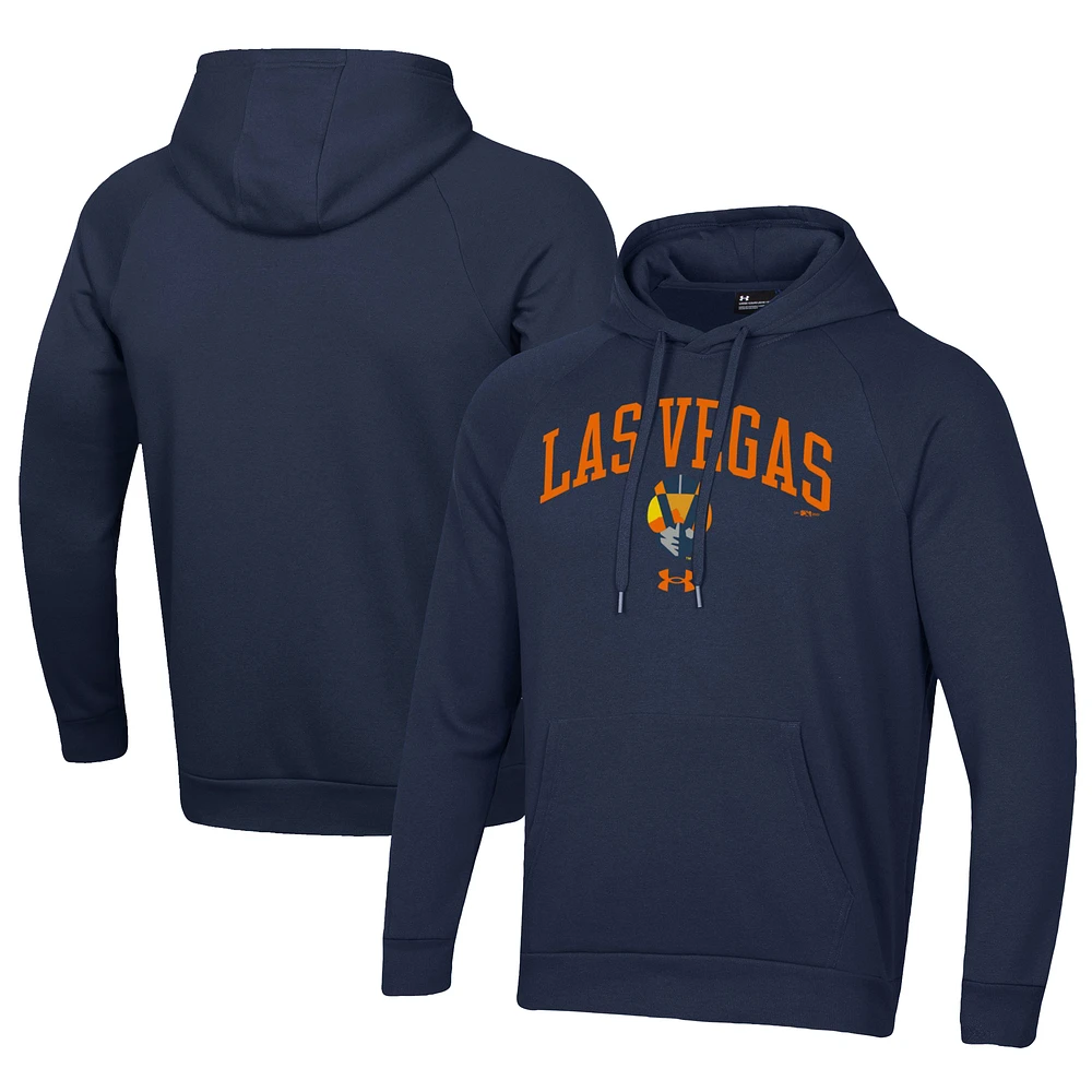 Men's Under Armour Navy Las Vegas Aviators All Day Fleece Pullover Hoodie