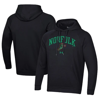 Men's Under Armour Black Norfolk Tides All Day Fleece Pullover Hoodie