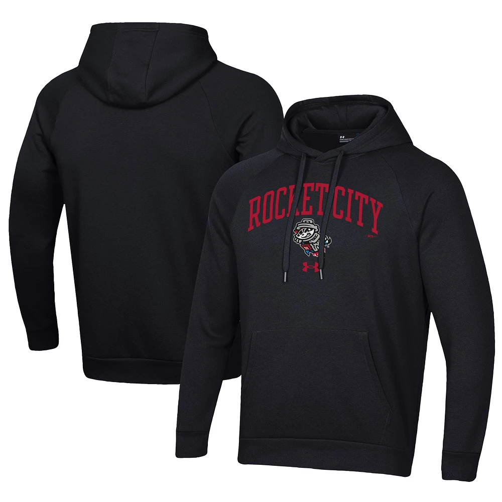 Men's Under Armour Black Rocket City Trash Pandas All Day Fleece Pullover Hoodie