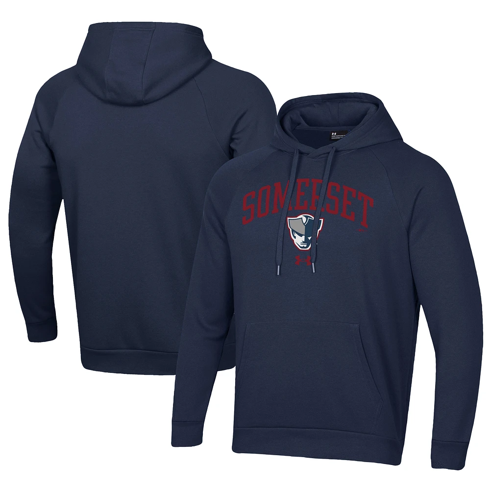 Men's Under Armour Navy Somerset Patriots All Day Fleece Pullover Hoodie