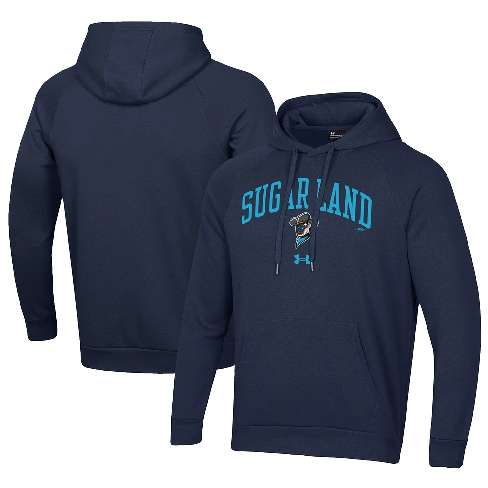 Men's Under Armour Navy Sugar Land Space Cowboys All Day Fleece Pullover Hoodie