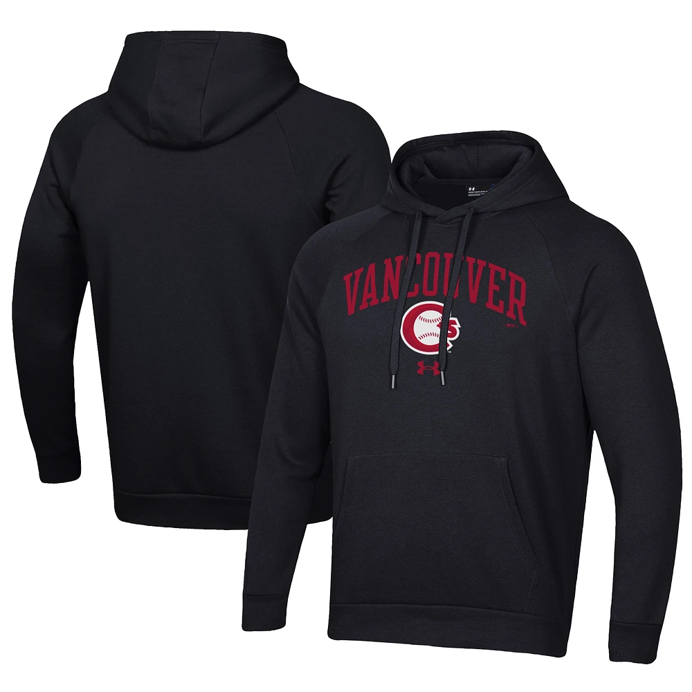Men's Under Armour Black Vancouver Canadians All Day Fleece Pullover Hoodie