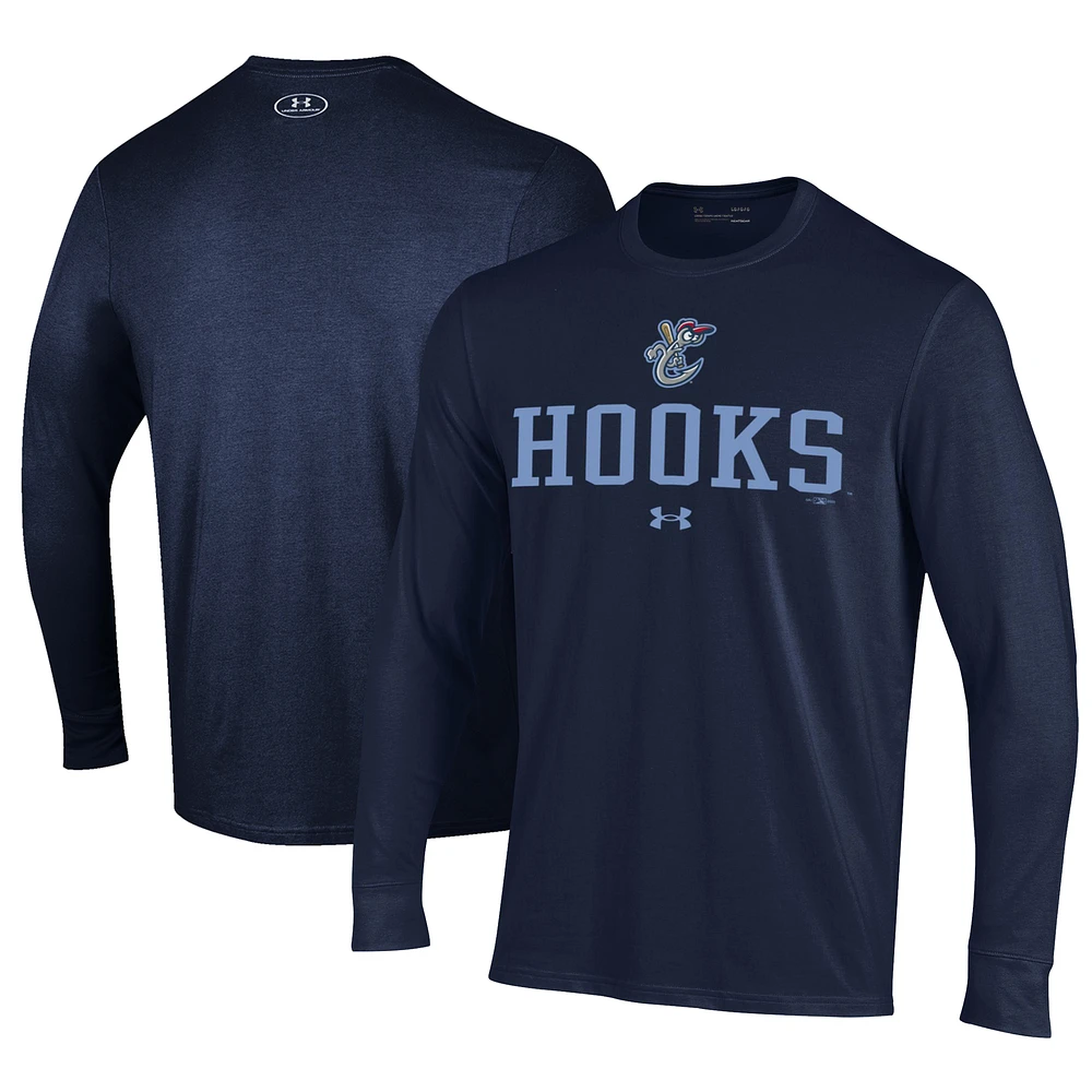 Men's Under Armour Navy Corpus Christi Hooks Performance Long Sleeve T-Shirt