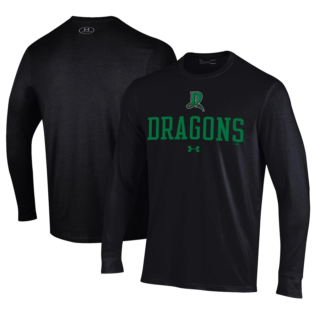 Men's Under Armour Black Dayton Dragons Performance Long Sleeve T-Shirt