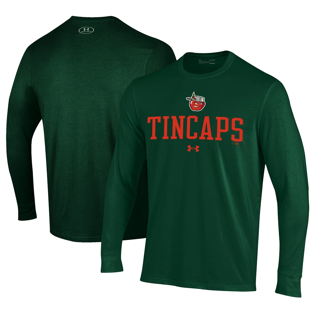Men's Under Armour Green Fort Wayne TinCaps Performance Long Sleeve T-Shirt