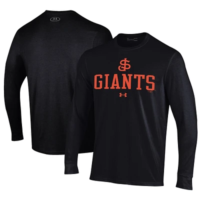 Men's Under Armour Black San Jose Giants Performance Long Sleeve T-Shirt